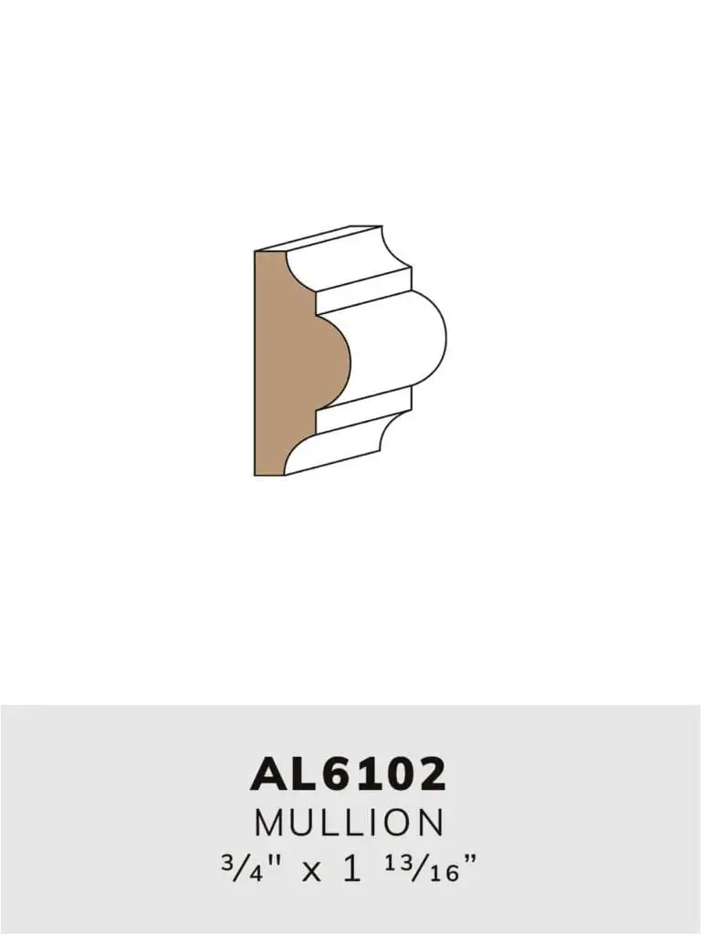 AL6102 mullion-moulding profile