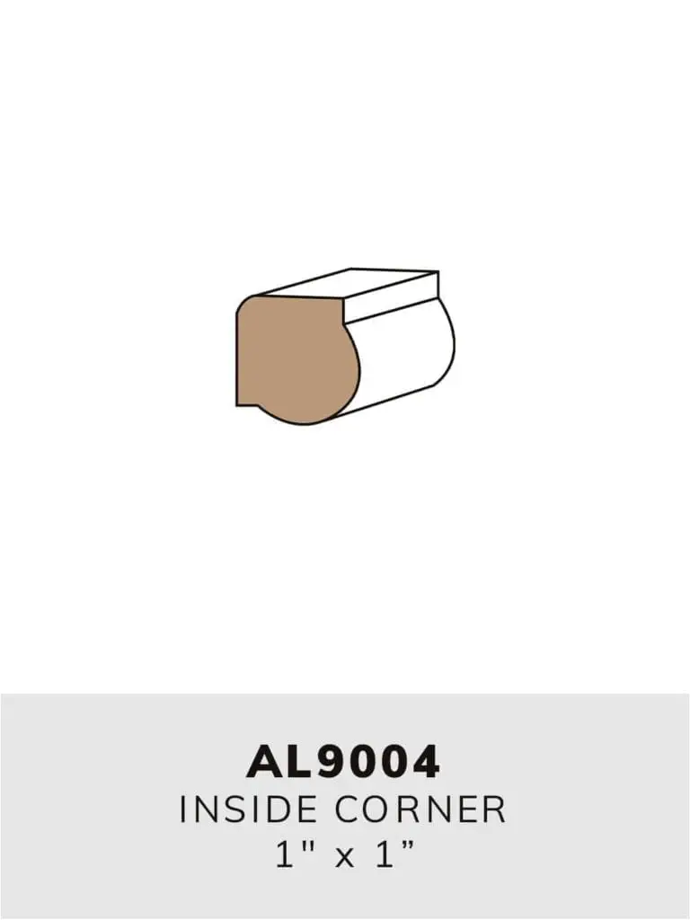 AL9004 inside corner-moulding profile